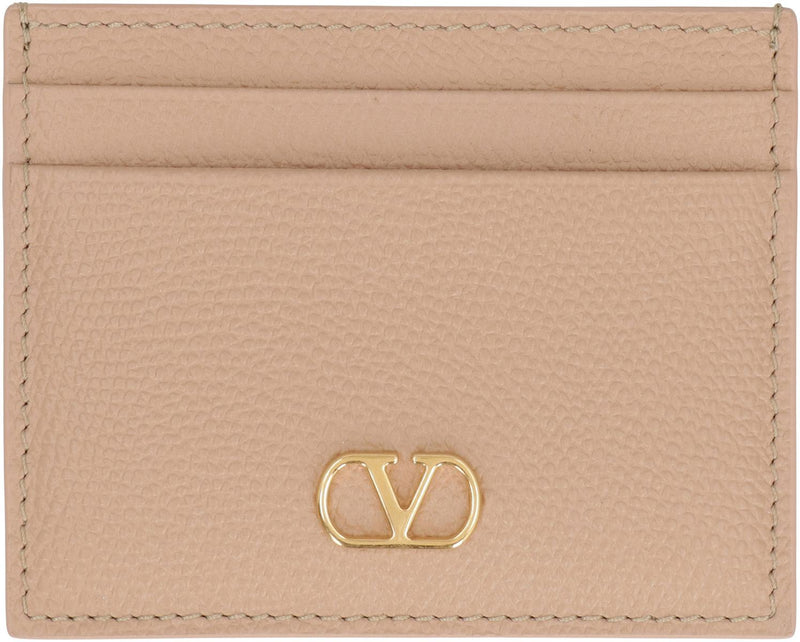 Valentino Garavani Vlogo Signature Leather Card Holder