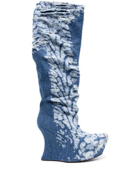 Masha Popova Denim Heel Boots