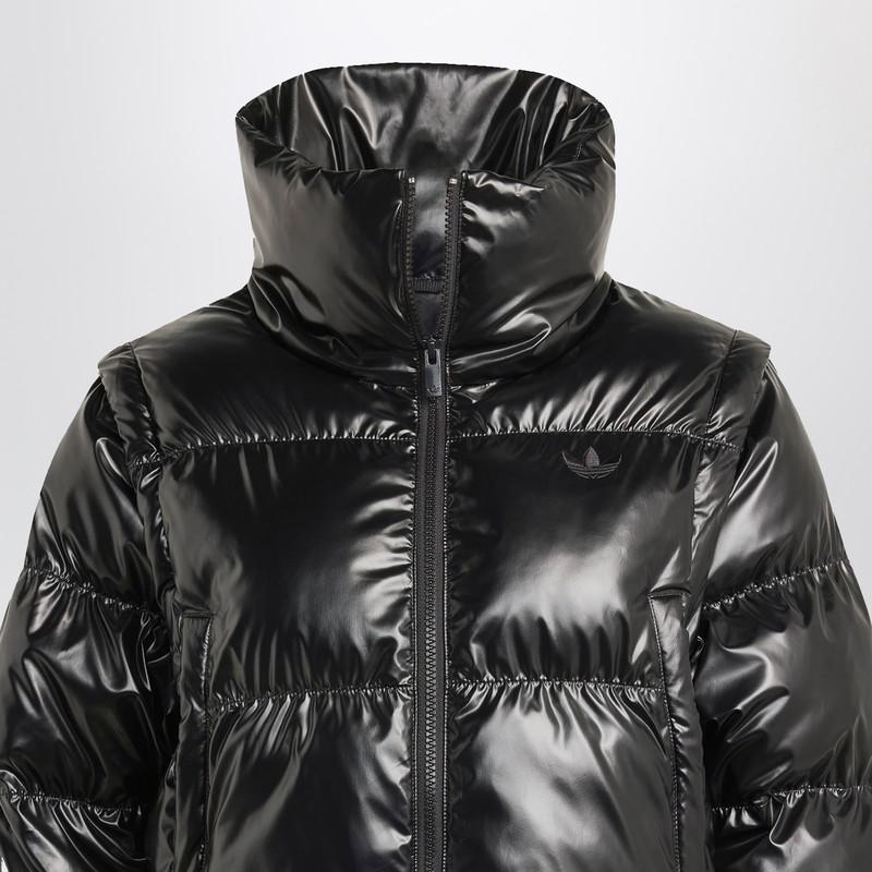 Adidas Originals Shiny Convertible Cropped Puffer Jacket