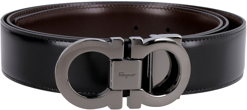 Salvatore Ferragamo Gancini Reversible Leather Belt