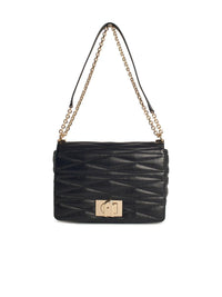 Furla Medium '1927' Black Leather Crossbody Bag