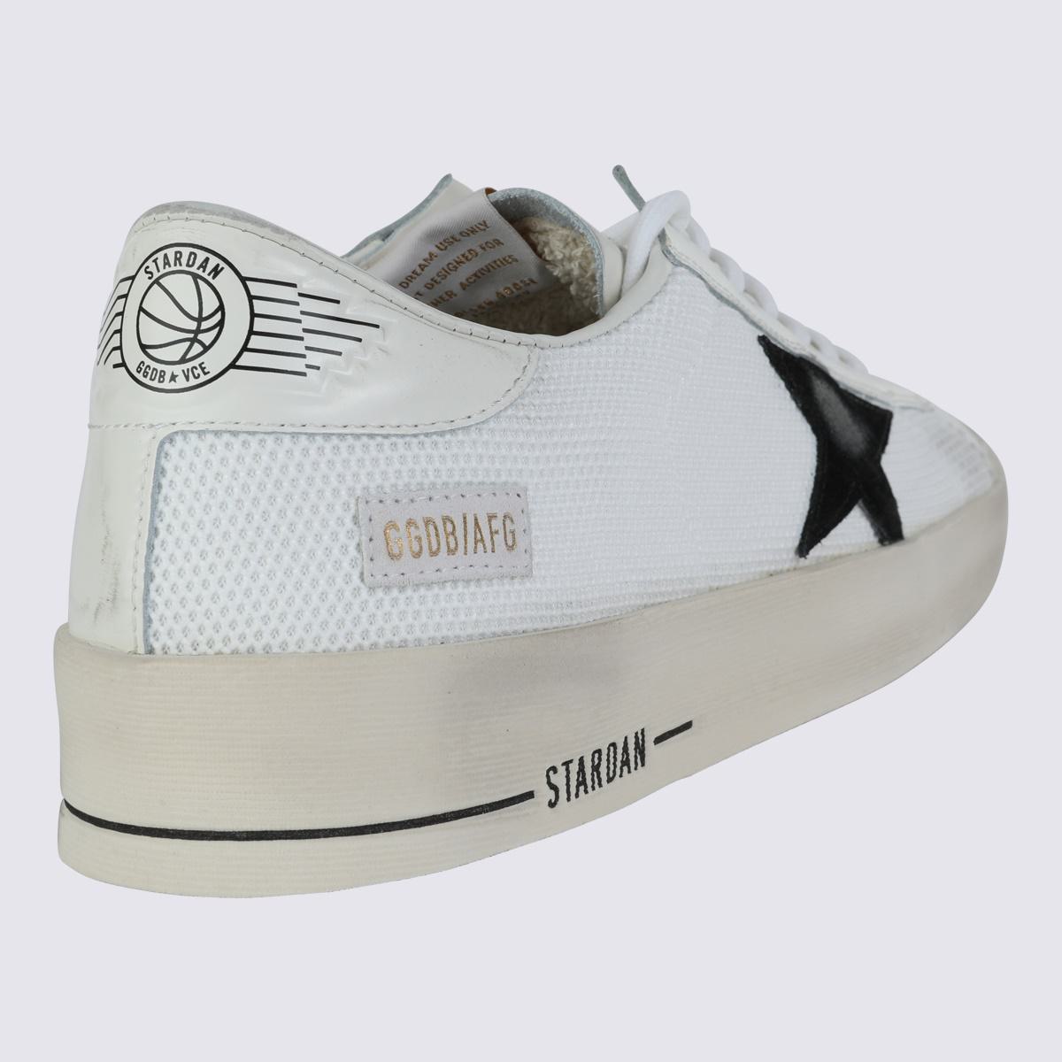 Golden Goose White And Black Leather Stardan Sneakers