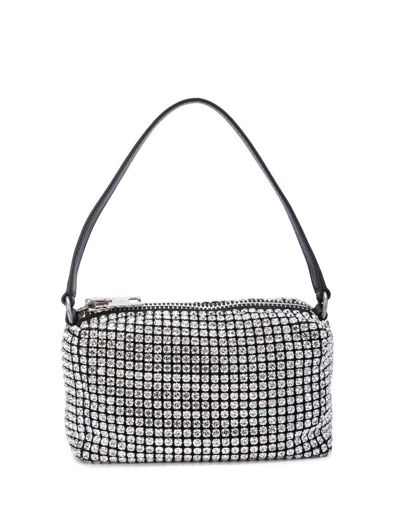 Alexander Wang Heiress Medium Pouch In Crystal Mesh Bags