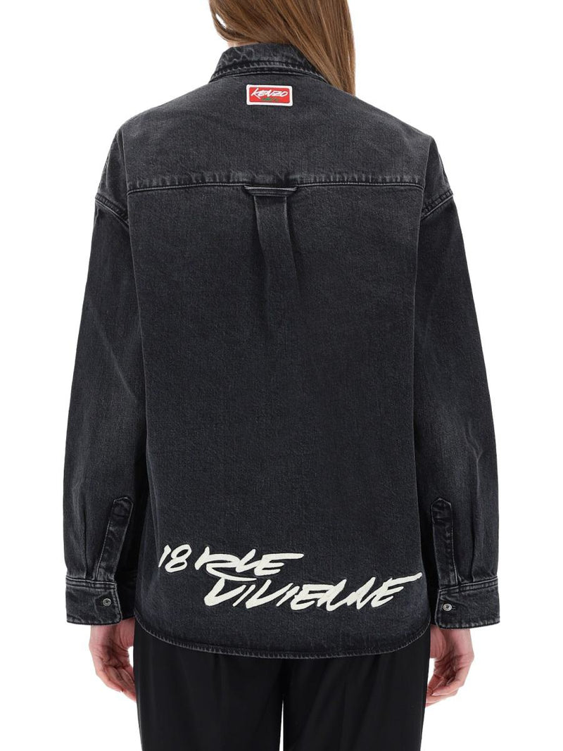 "Workwear" Shirt With Kenzo X Futura 2000 Embroidery