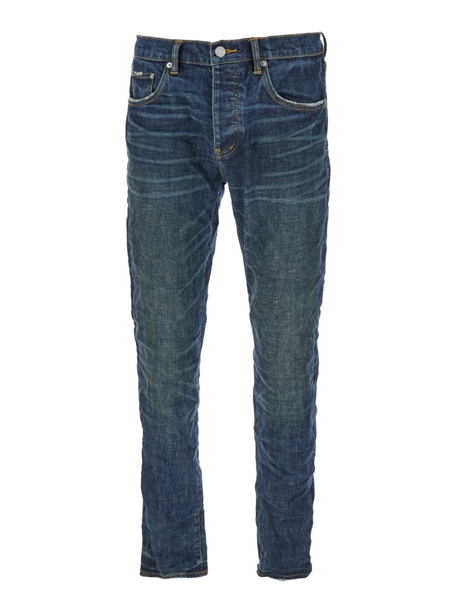 Blue Jeans With Low Rise And Stonewashed Effect In Denim Man