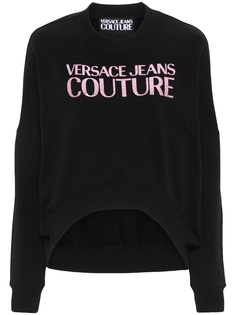 Versace Jeans Couture Logo Gummy Glitter Sweatshirts Clothing