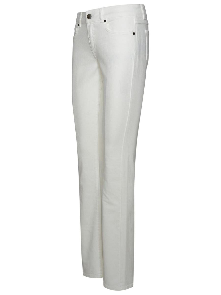 P.A.R.O.S.H. 'Chimera' White Cotton Blend Jeans