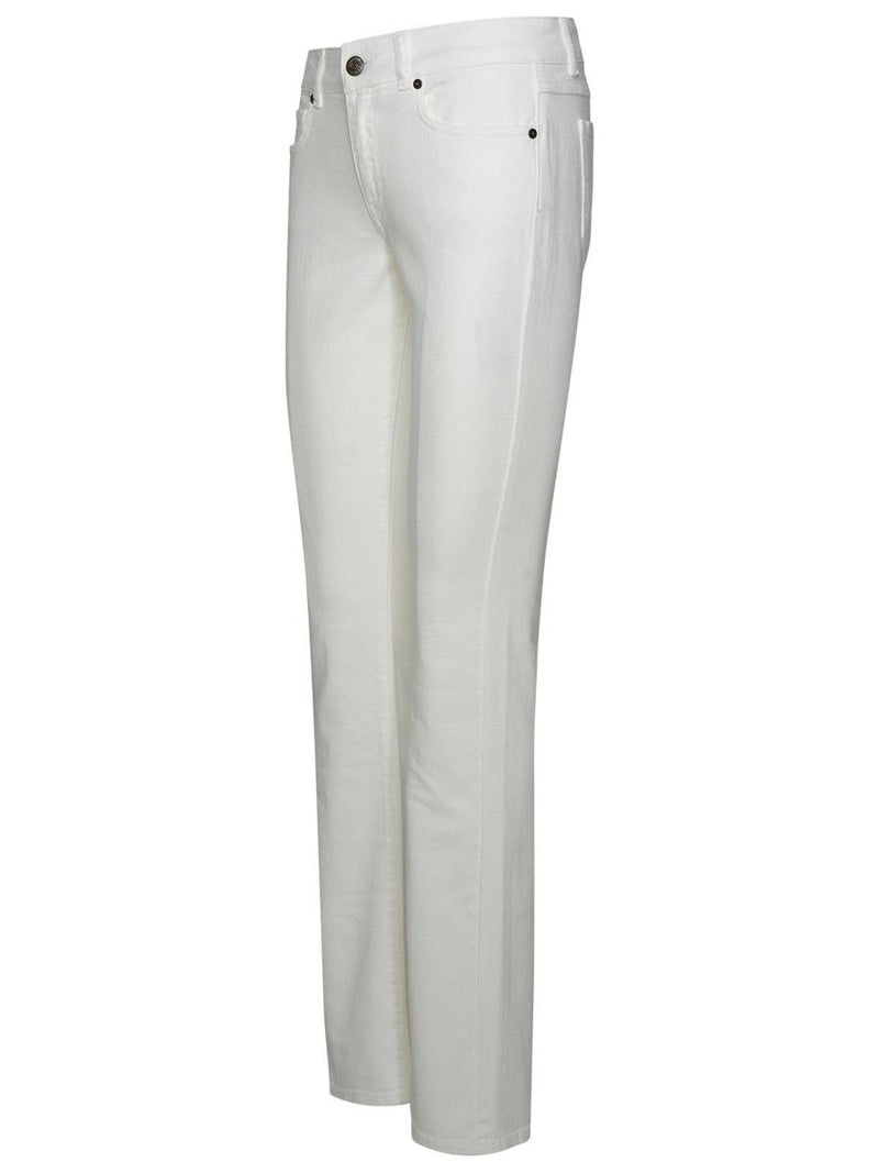 P.A.R.O.S.H. 'Chimera' White Cotton Blend Jeans