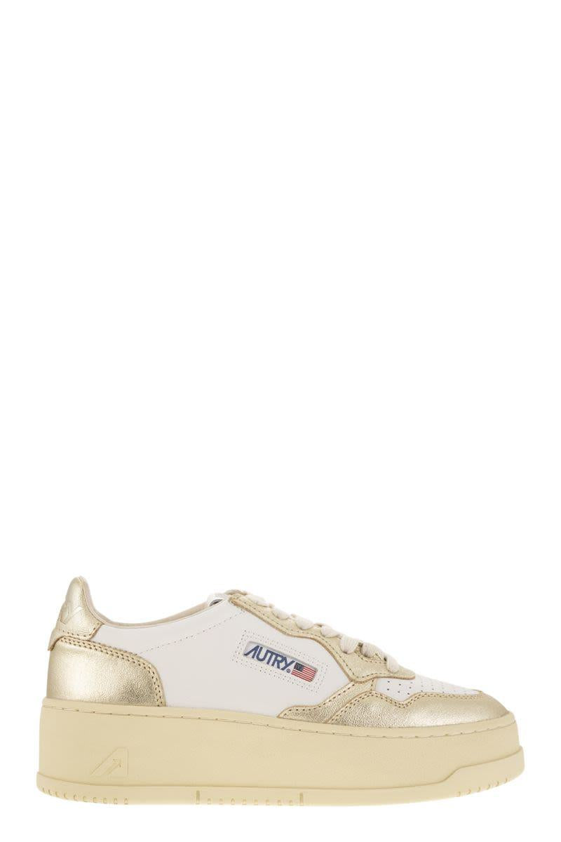 Autry Medalist Platform - Leather Trainers