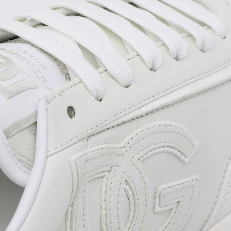 Dolce & Gabbana White Leather Sneakers