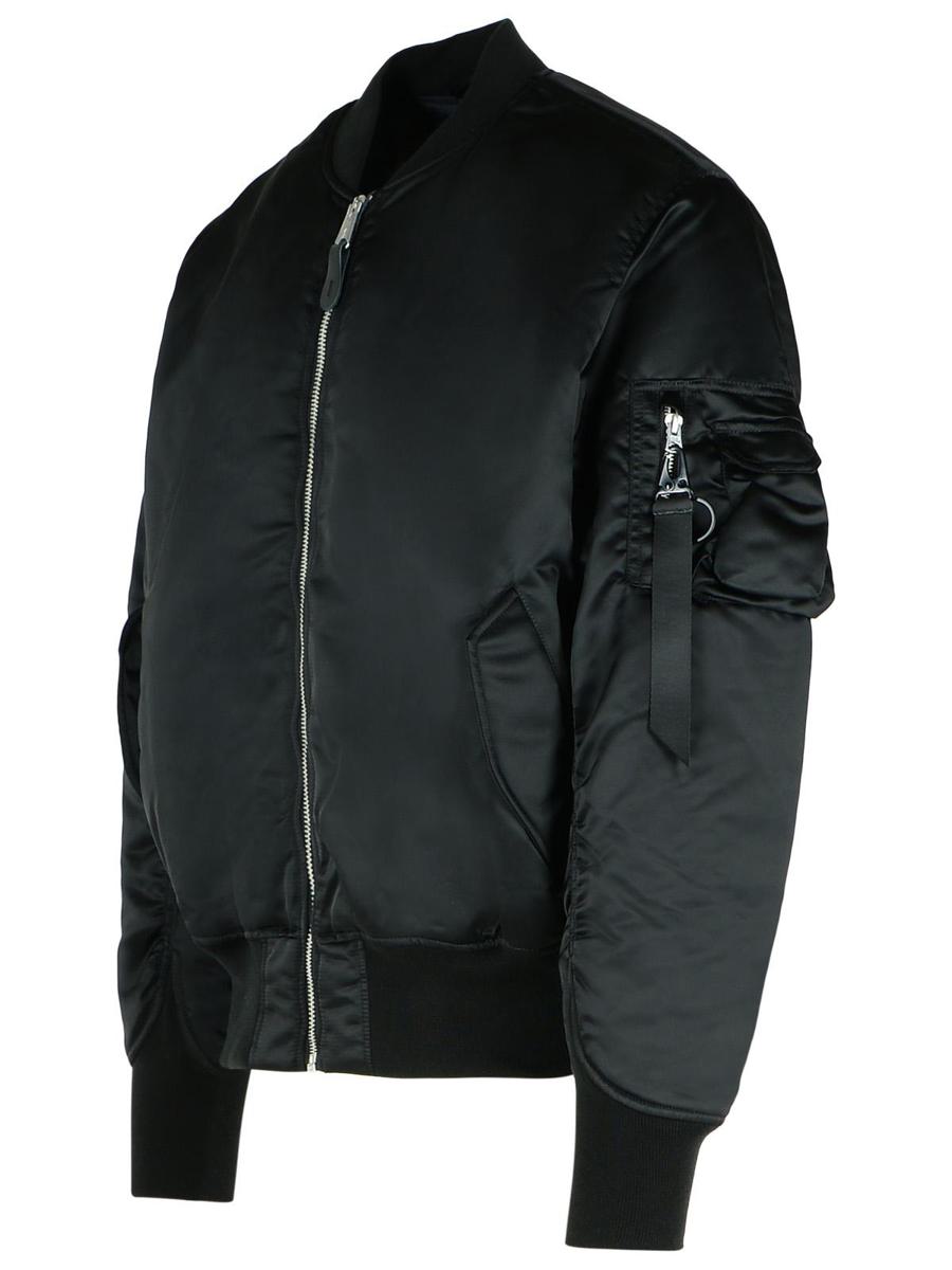 Alpha Industries 'Flight' Black Nylon Bomber Jacket