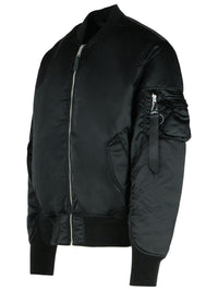Alpha Industries 'Flight' Black Nylon Bomber Jacket
