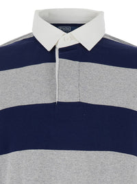 "Big Fit" Multicolor Polo Shirt With Classic Collar And All-Over Striped Motif In Cotton Man