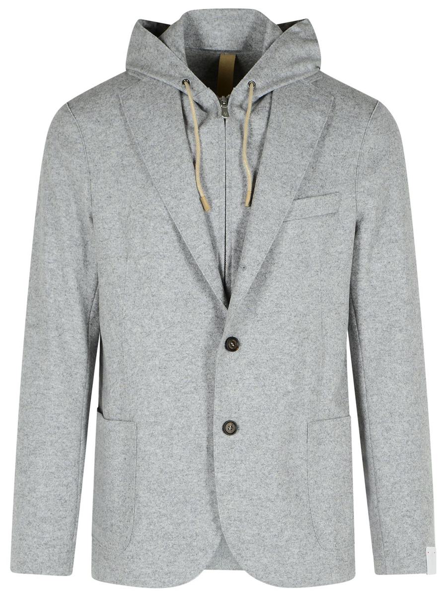 Eleventy Grey Wool Blend Blazer