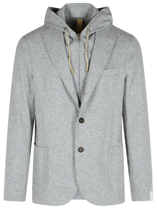 Eleventy Grey Wool Blend Blazer