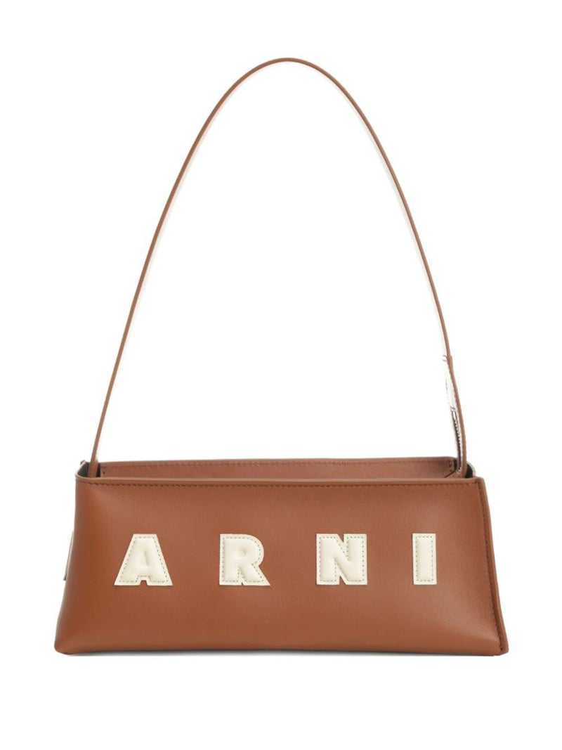 Marni Brown Leather Shoulder Bag