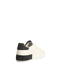 Dolce & Gabbana 'Portofino' White Calf Leather Sneakers