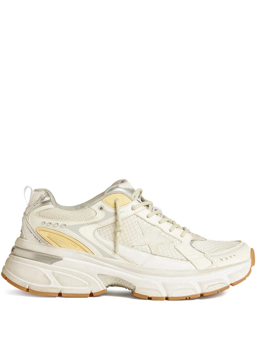 Golden Goose "Lightstar" Leather Net And Suede Upper Tpu Star Net Heel And Spur Sneakers Shoes