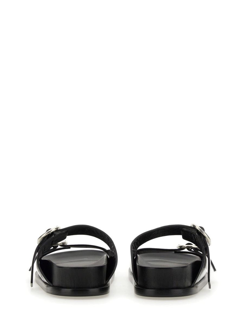 Jil Sander Leather Sandal With Buckle