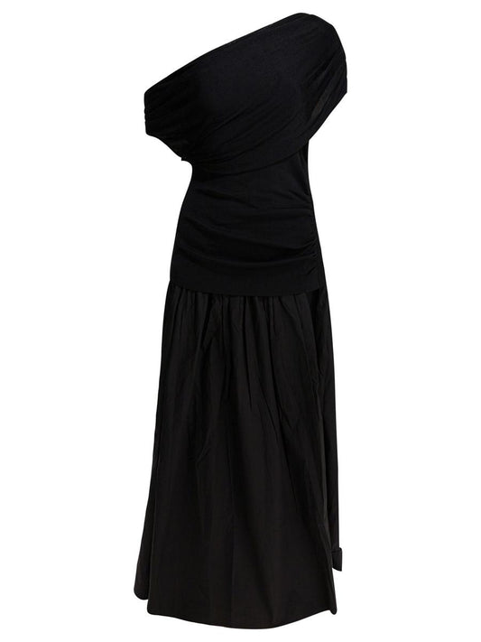 Self-Portrait Draped Midi Dress