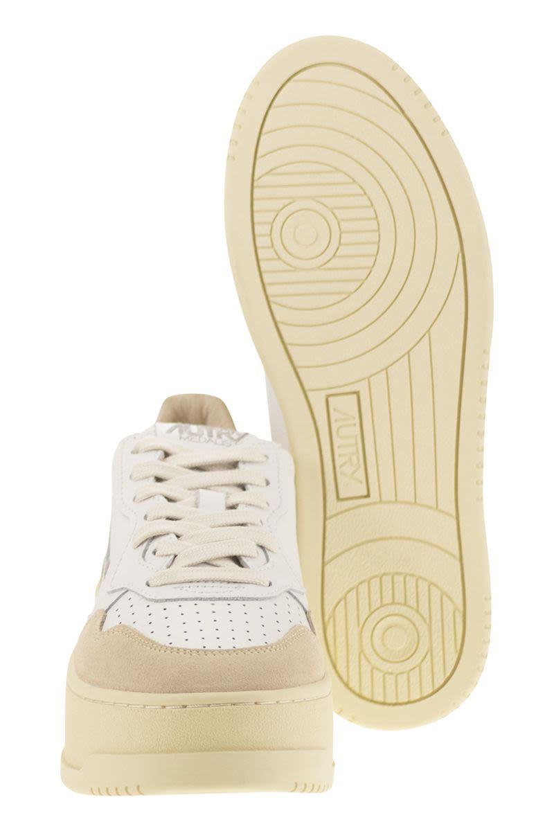 Autry Medalist Platform - Leather And Suede Trainers