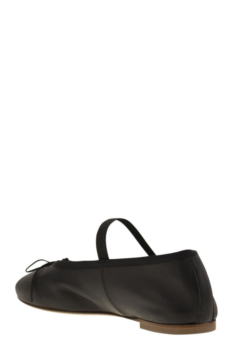 Anniel Leather Ballerina And Elastic Band