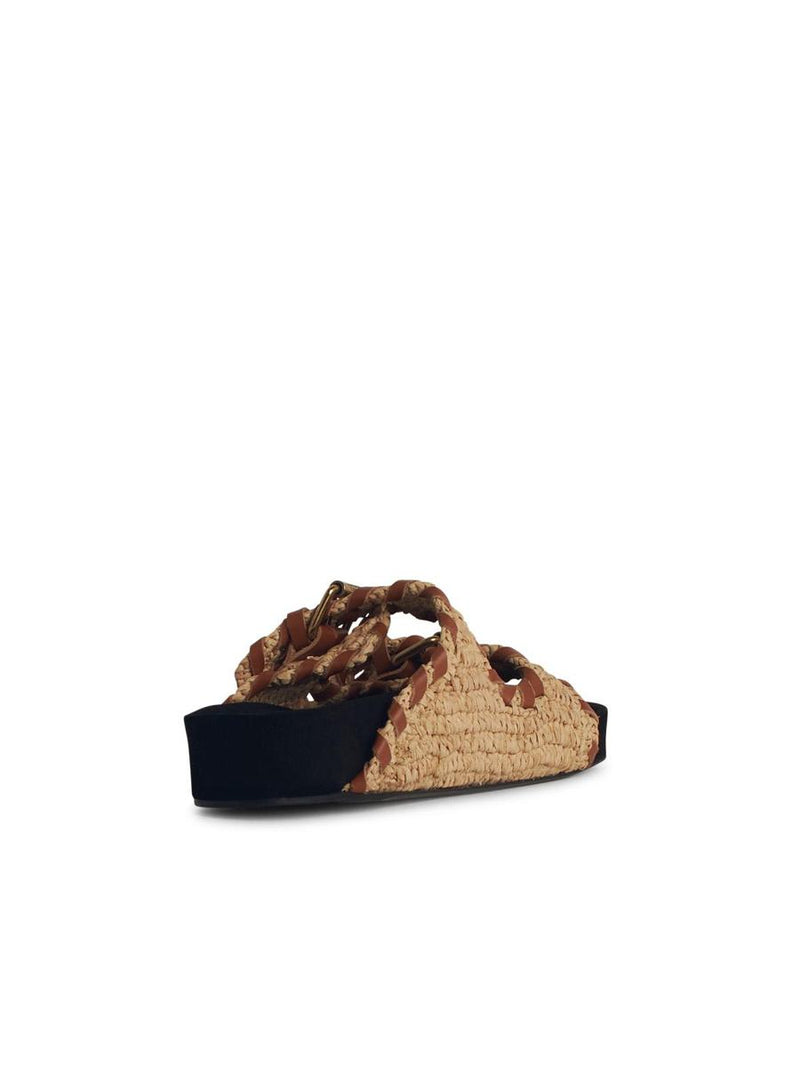 Isabel Marant Étoile 'Lennyo' Beige Palm Slipper