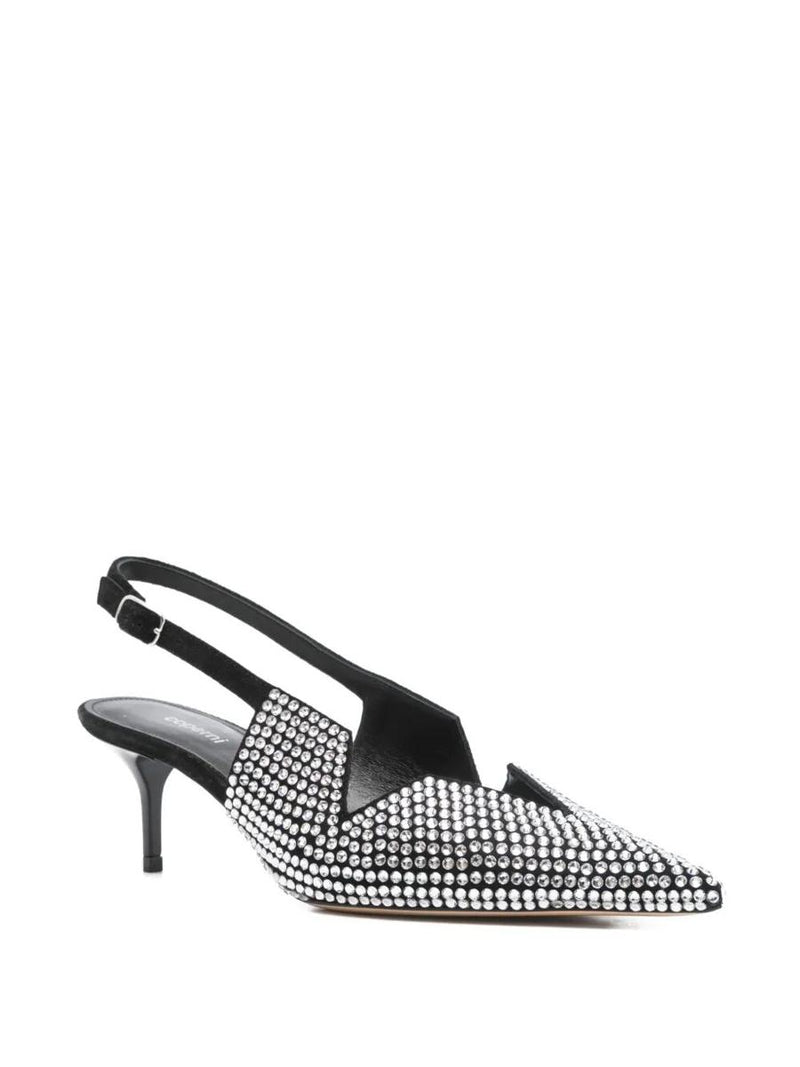 Coperni Crystal Embellished Star Cut Out Low Stiletto Shoes