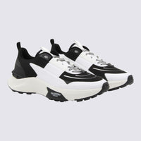 Valentino Garavani White And Black Leather True Act Sneakers