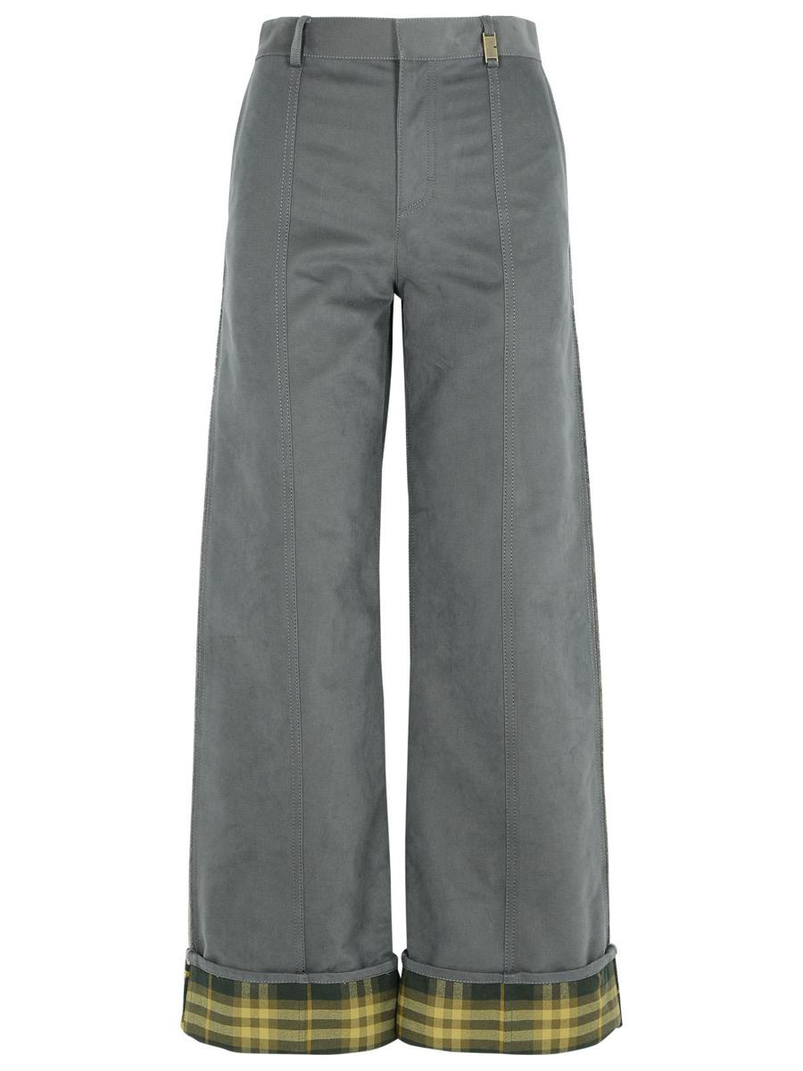Burberry Grey Nylon Blend Trousers