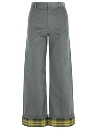 Burberry Grey Nylon Blend Trousers