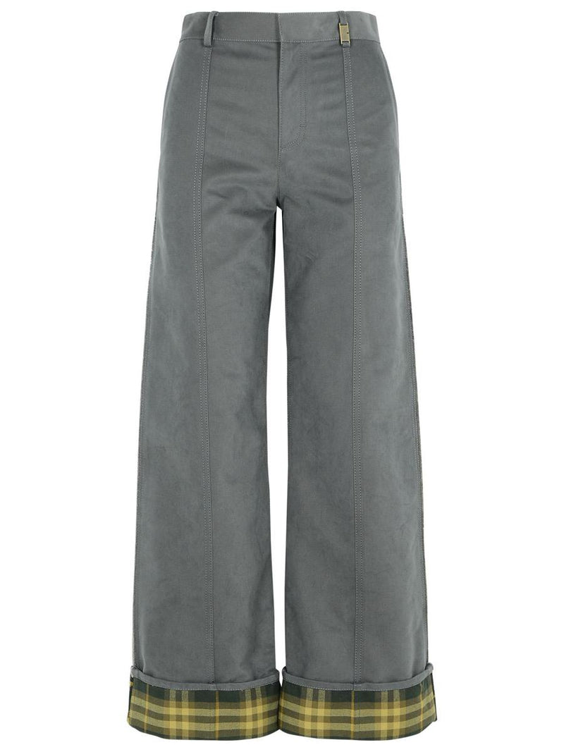 Burberry Grey Nylon Blend Trousers