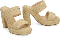 Bottega Veneta Canalazzo Raffia Mules