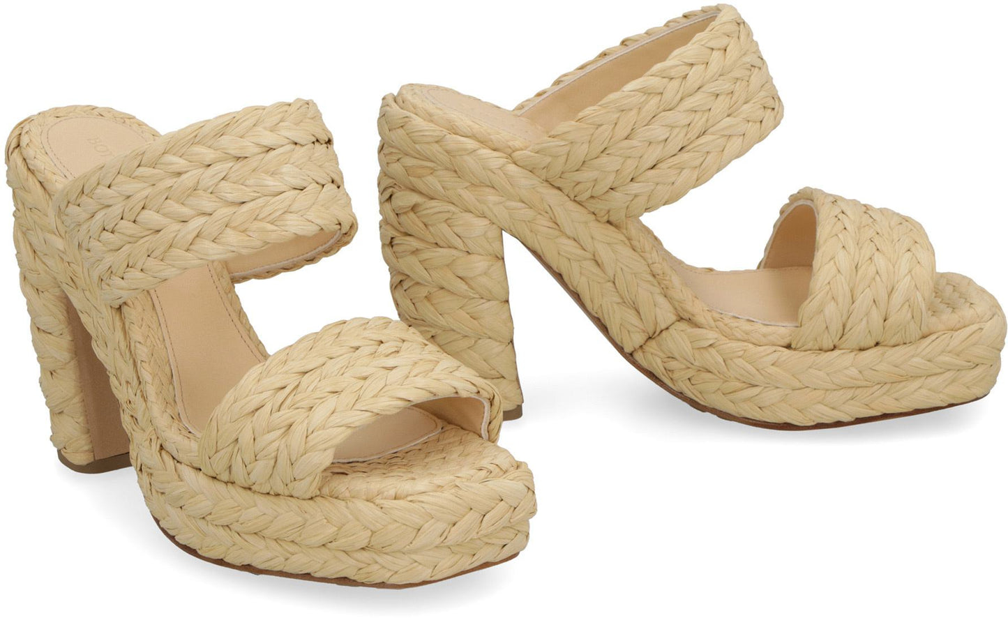 Bottega Veneta Canalazzo Raffia Mules