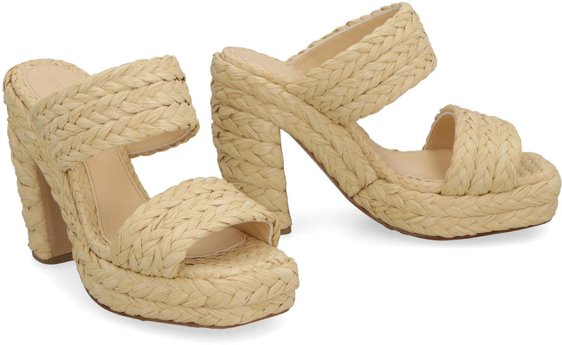 Bottega Veneta Canalazzo Raffia Mules
