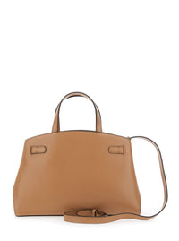 'Pimlico Small' Beige Handbag With Adjustable And Removable Shoulder Strap In Leather Woman