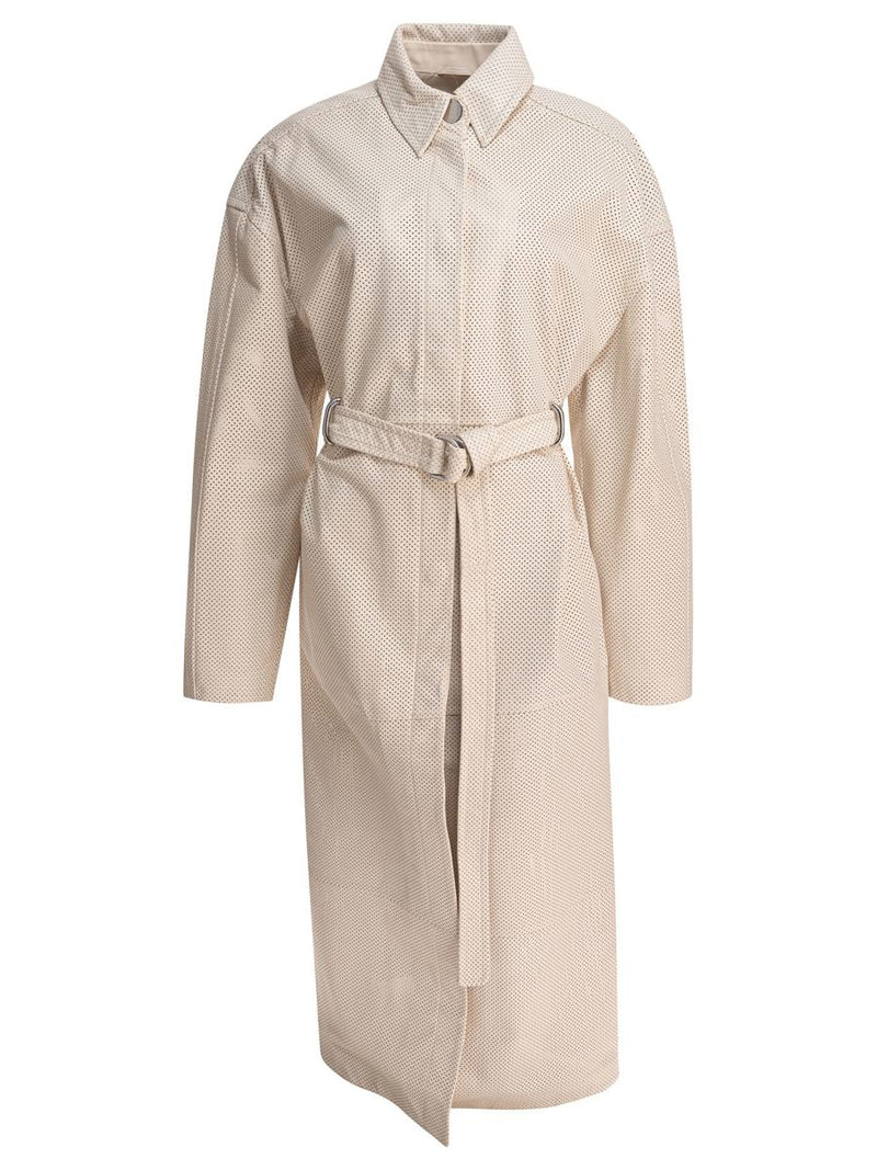 Sportmax Trench Coat With Leather Belt