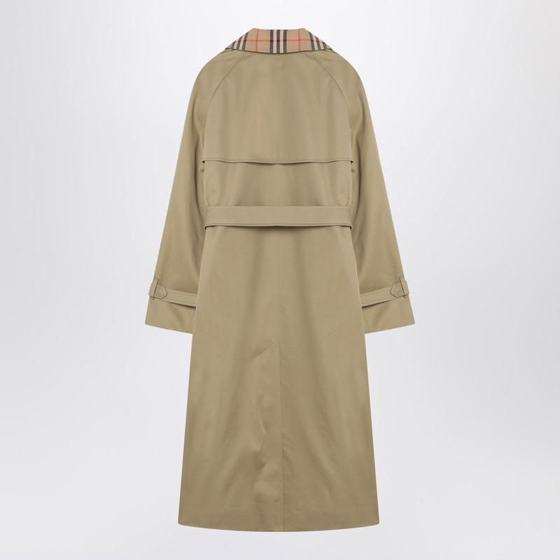 Burberry Castleford Double-Breasted Trench With Check Collar