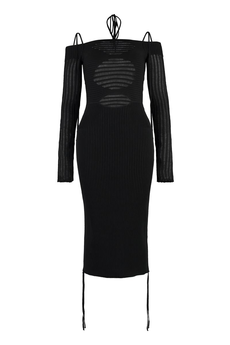 Andreādamo Ribbed Knit Dress