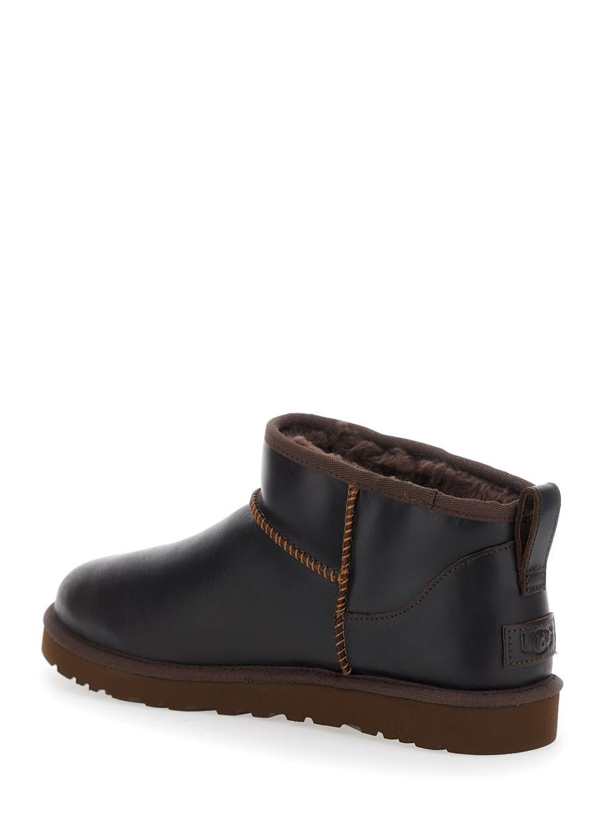 ''Classic Ultra Mini' Brown Boots In Leather Man