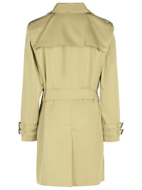 Burberry Green Cotton Trench Coat