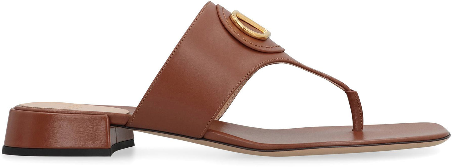 Valentino Garavani Vlogo Signature Leather Slides