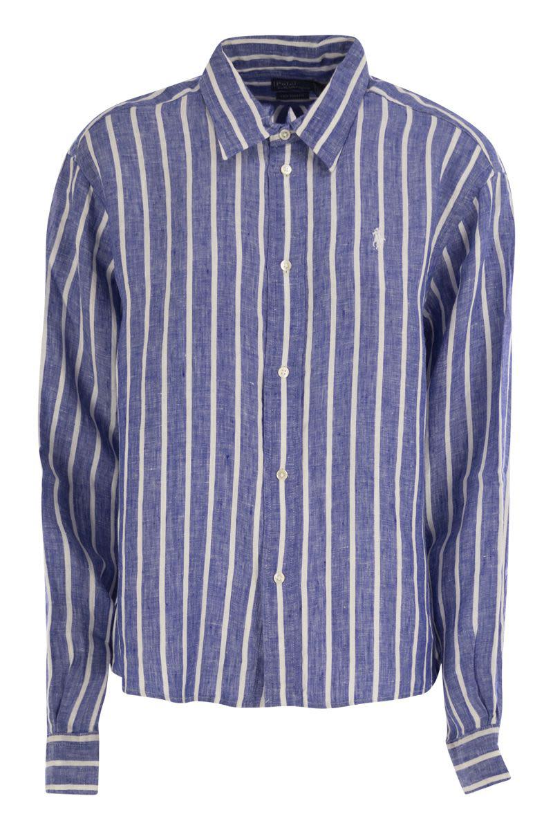 Polo Ralph Lauren Wide And Short Vichy Linen Shirt