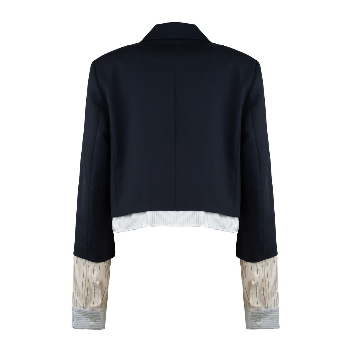 Erika Cavallini Midnight Blue Jacket In Cool Wool