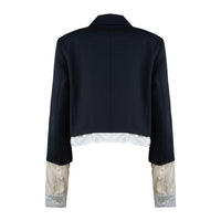 Erika Cavallini Midnight Blue Jacket In Cool Wool
