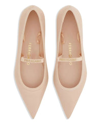 Salvatore Ferragamo Carice Ballet Flat With Ankle Ribbon Shoes