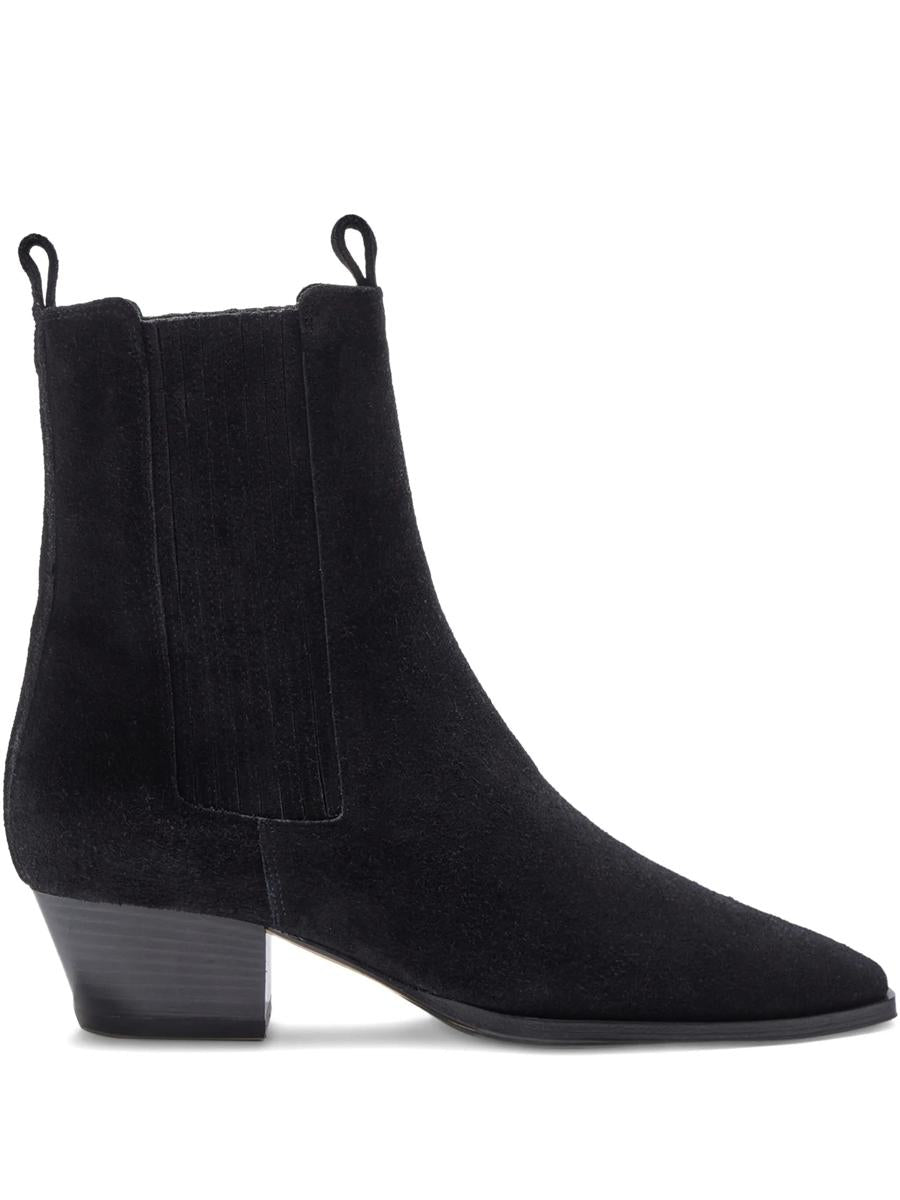 Aeyde Agata Cow Suede Leather Black Shoes