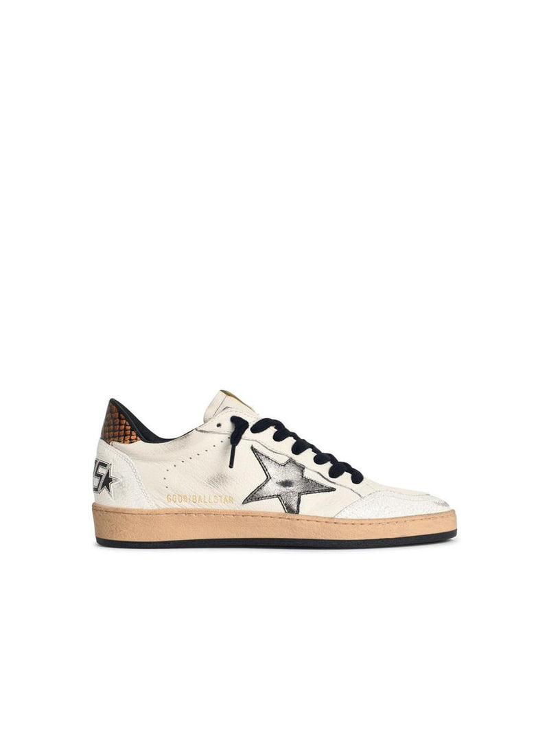 Golden Goose 'Ball Star' White Leather Sneakers