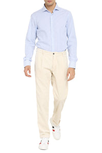 The (Alphabet) The (Shirt) - Striped Cotton Shirt