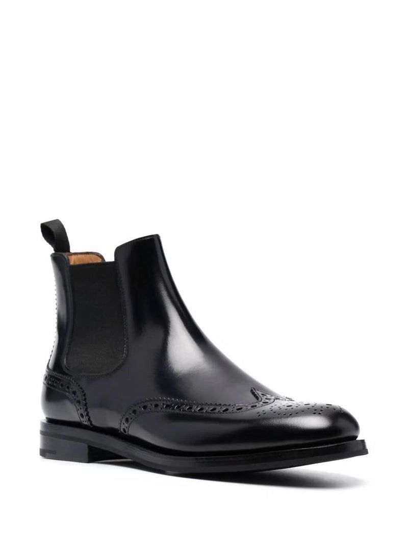Church'S Charlize Brogue-Detail Chelsea Boots Shoes